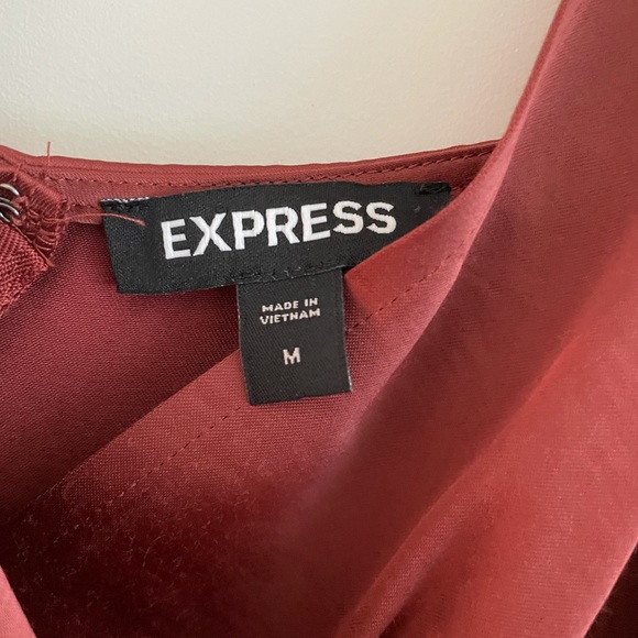 Rust Satin Dress - Picture 3 of 3